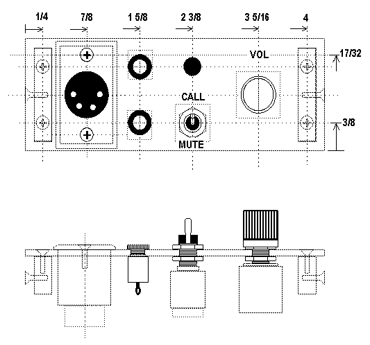 Front Panel Mechanical Drawing